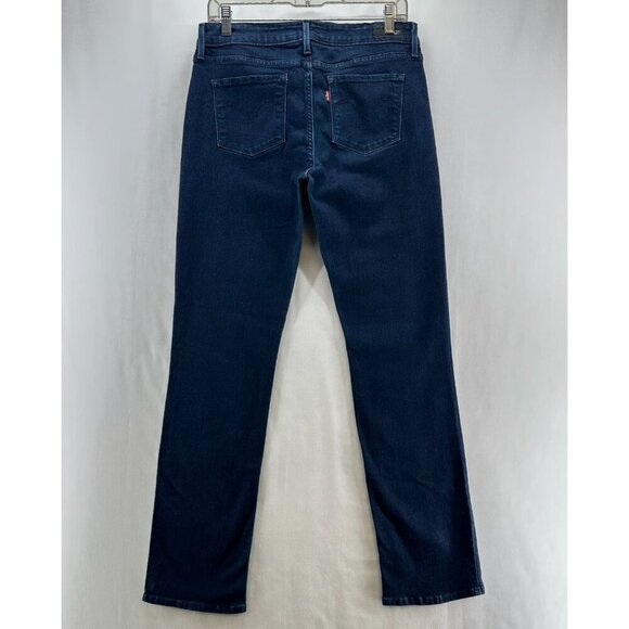 Levi's Jeans Womens 10/30 Slight Curve Classic Rise Straight Dark Washed Blue - Picture 2 of 12